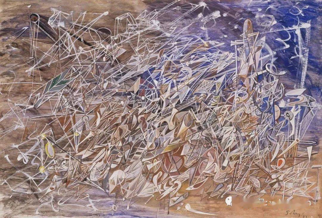 绘画欣赏——mark·tobey_国展_微信_美国的