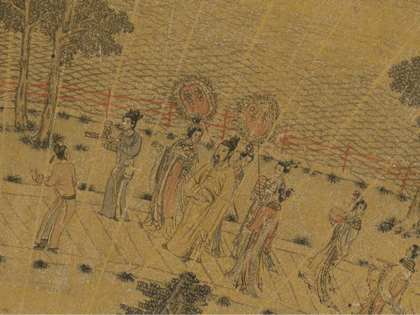 ▲明 周臣 《明皇游月宫图》(局部) 故宫博物院藏相传,在王元宝还叫王