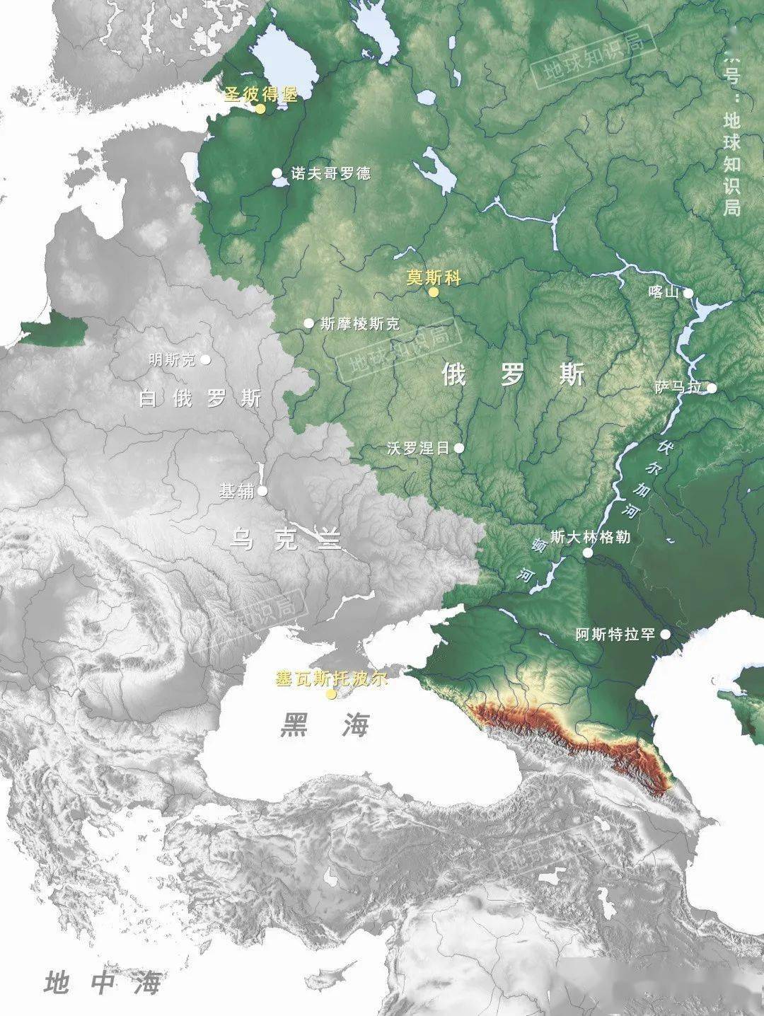 一条竖直的乌拉尔山脉,把俄罗斯截为两半(图:shutterstock)▼一条