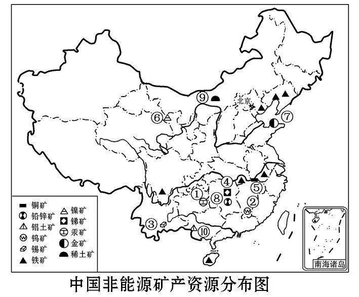 中国地图板块图空白图片