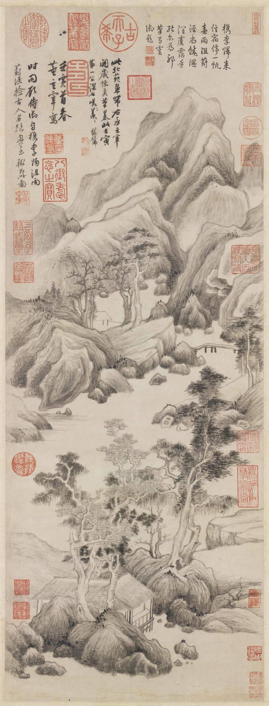 ☆蔵出し☆董其昌 中国 山水絵 60年代文化大革命時代中没収一級