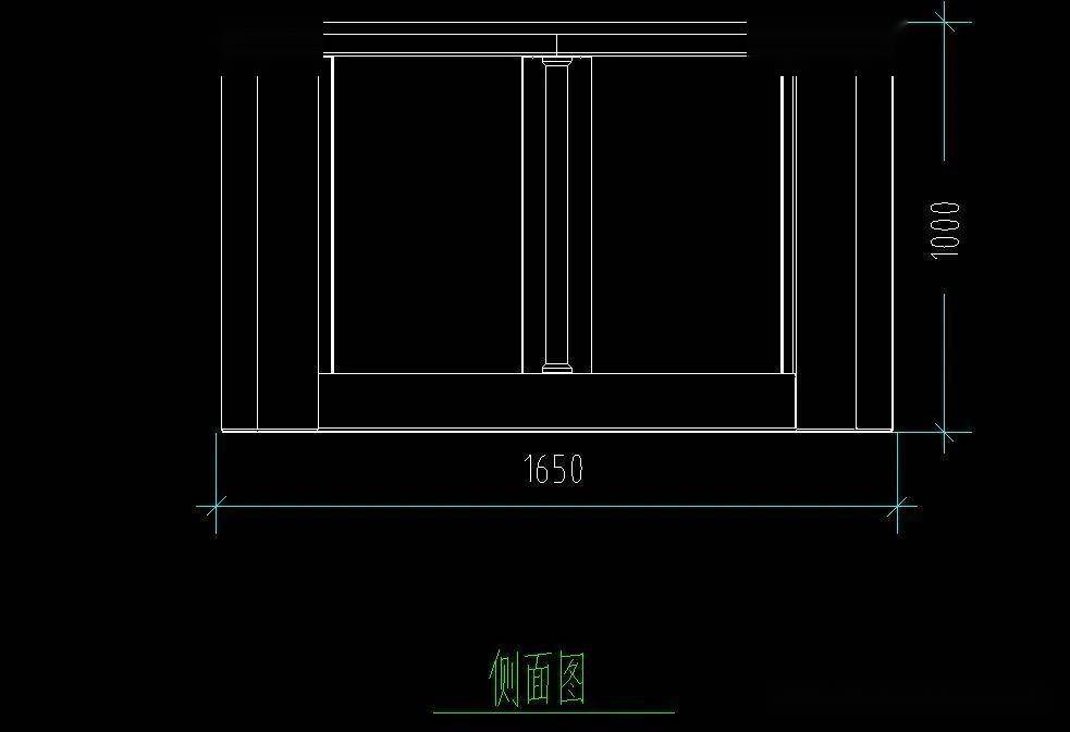 人行通道闸机系统图及安装大样图,cad格式