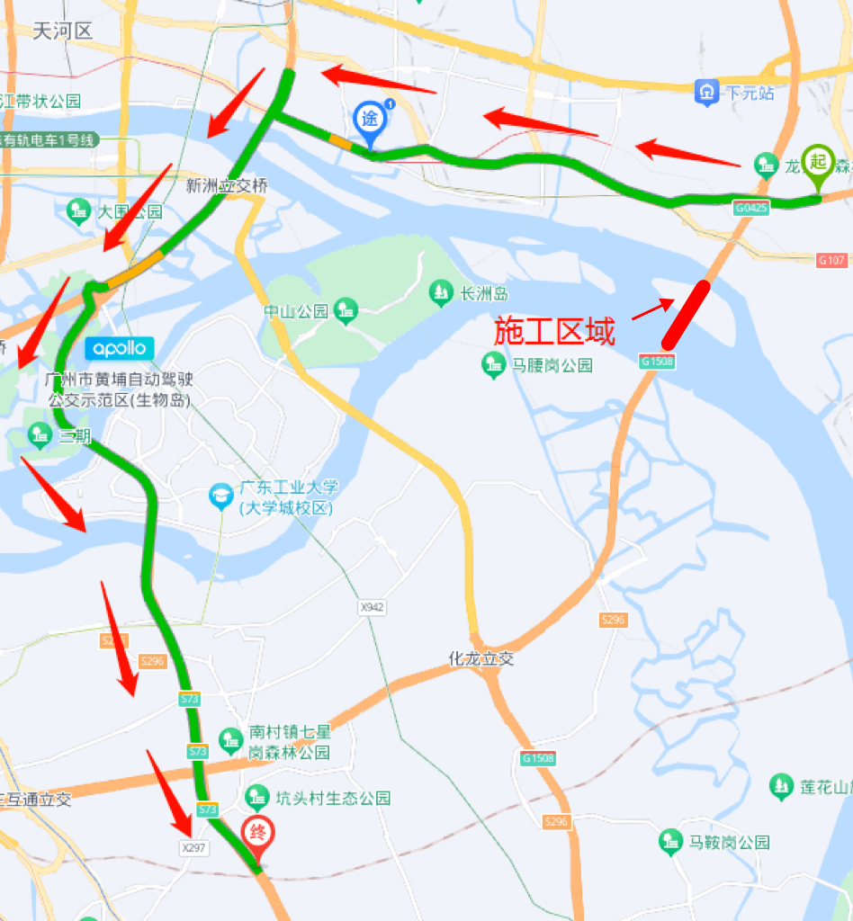 明起,黄埔大桥部分路段围蔽施工!绕行方案 →_广州_南沙_车辆