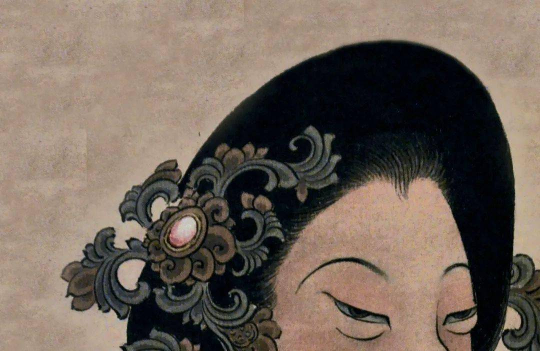 清代《湘夫人图》任熊_人物_绘画_经典