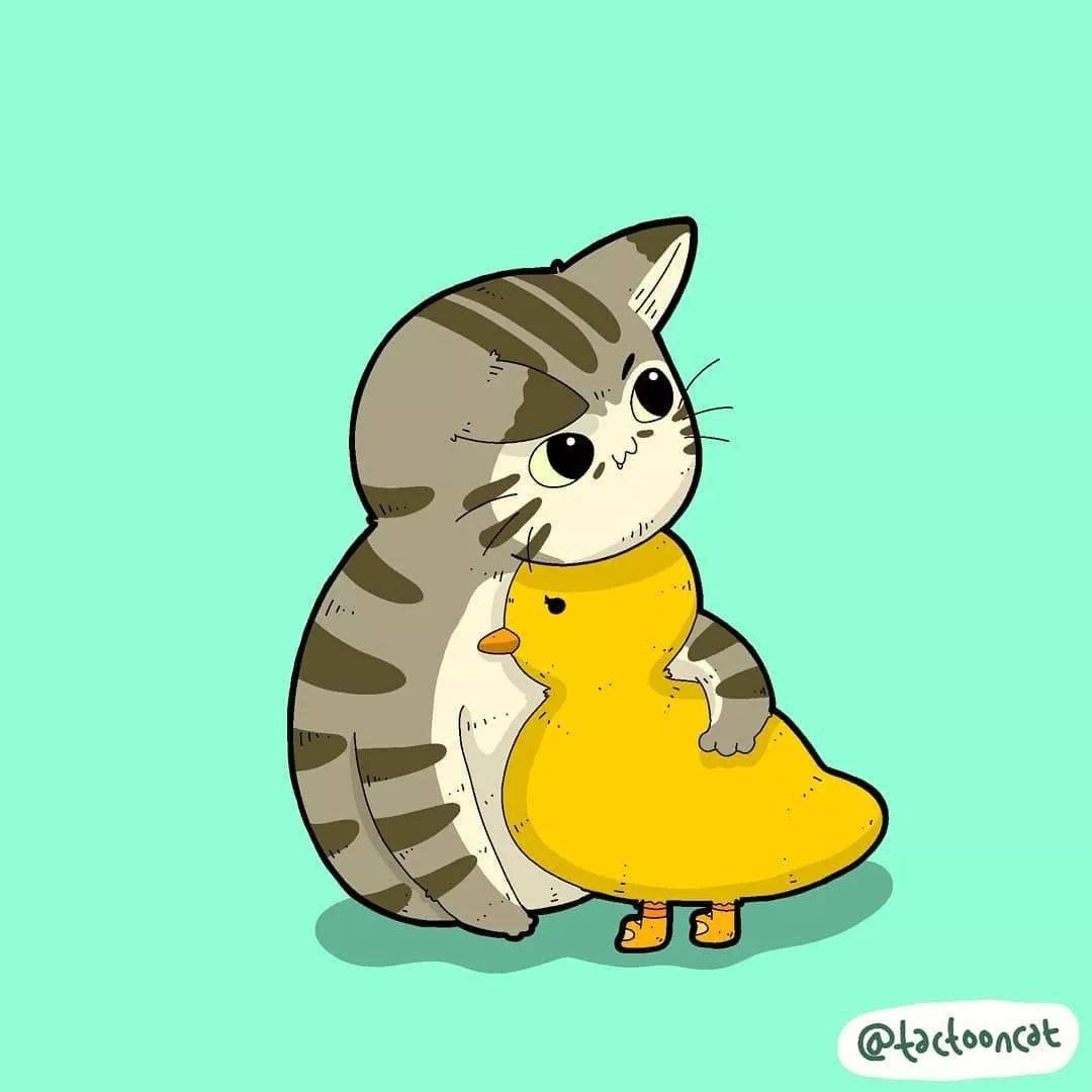 沙雕逗比的猫咪插画,每一张都让你笑到肚子疼!_santoso_rocky_作品