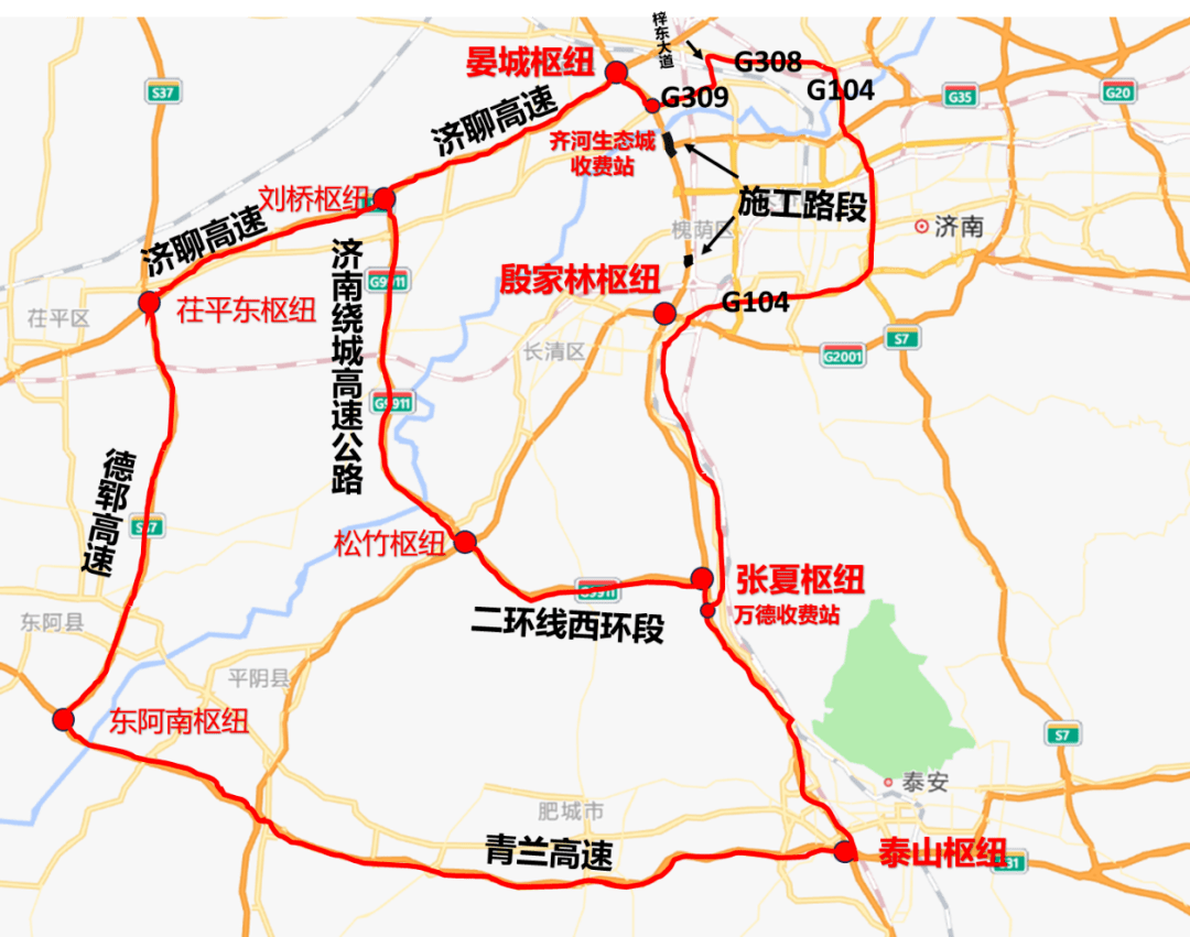 309国道济南段路线图图片