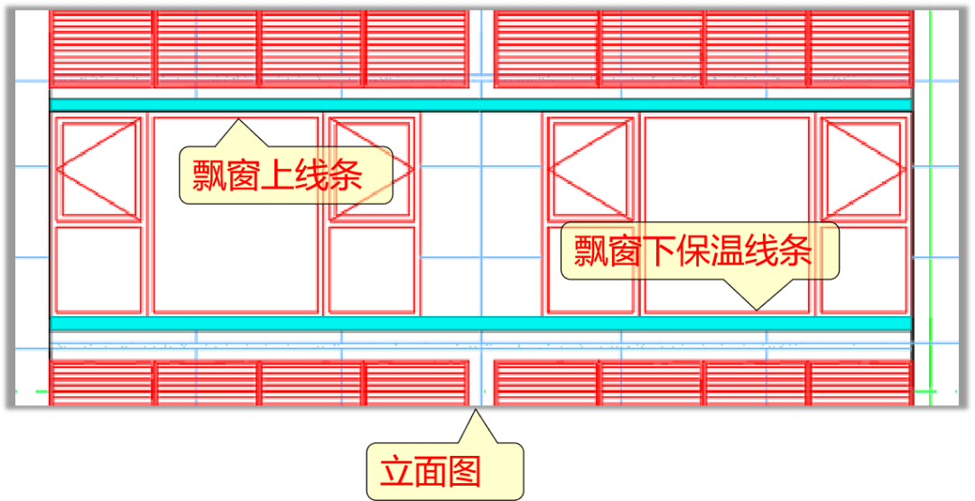 卧室飘窗立面图手绘图片