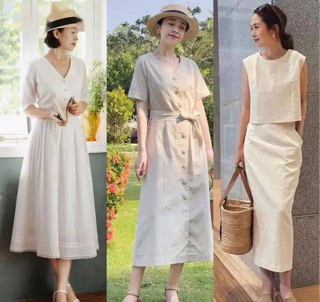 夏天着装多一点"白",优雅又气质,高级感穿搭原来如此简单