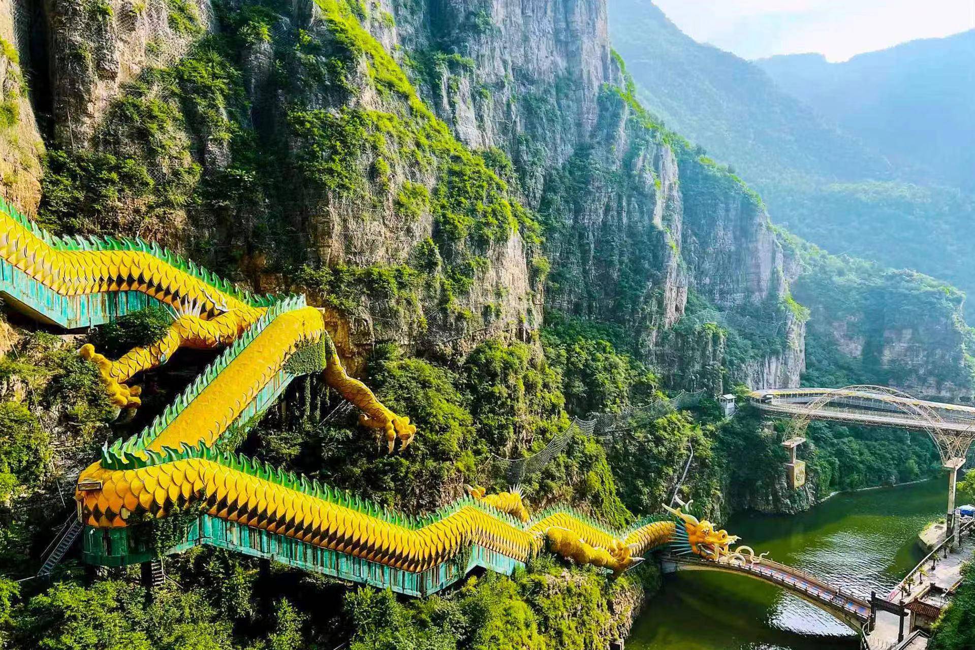 龙庆峡景区明起恢复营业_影响_风景_山谷
