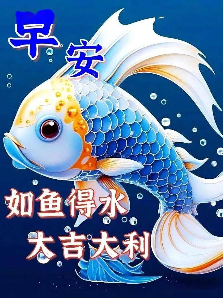 有鱼早上好图片图片