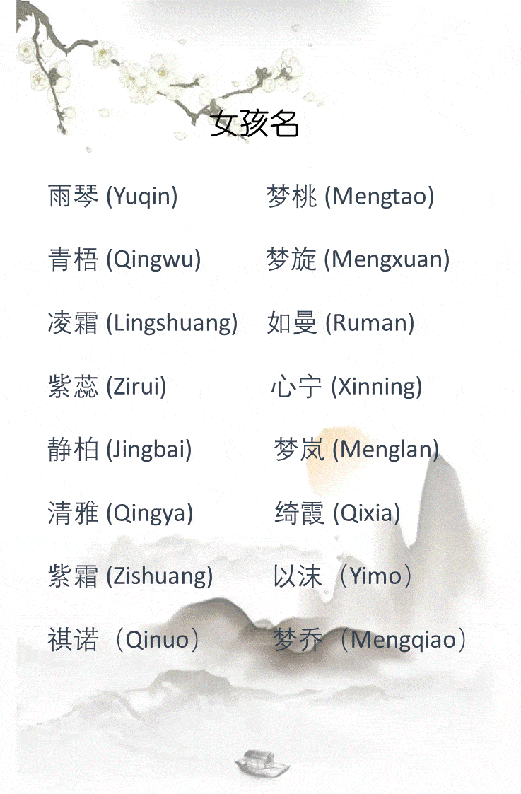 好听到爆的国风男孩女孩名