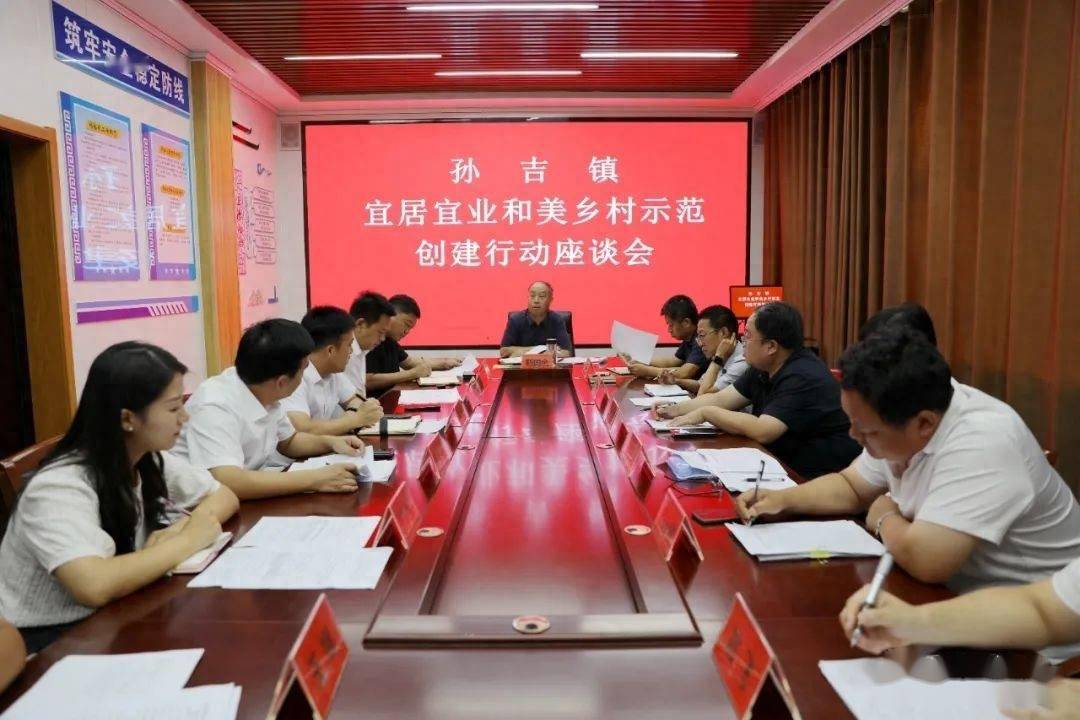 靳国全在孙吉镇,北辛乡主持召开宜居宜业和美乡村示范创建座谈会_工作