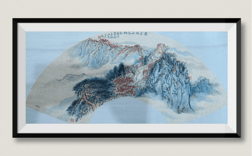 织锦画新品海岱楼草木染双层夹芯真丝长巾丝绸作为淄博文化灵魂"三