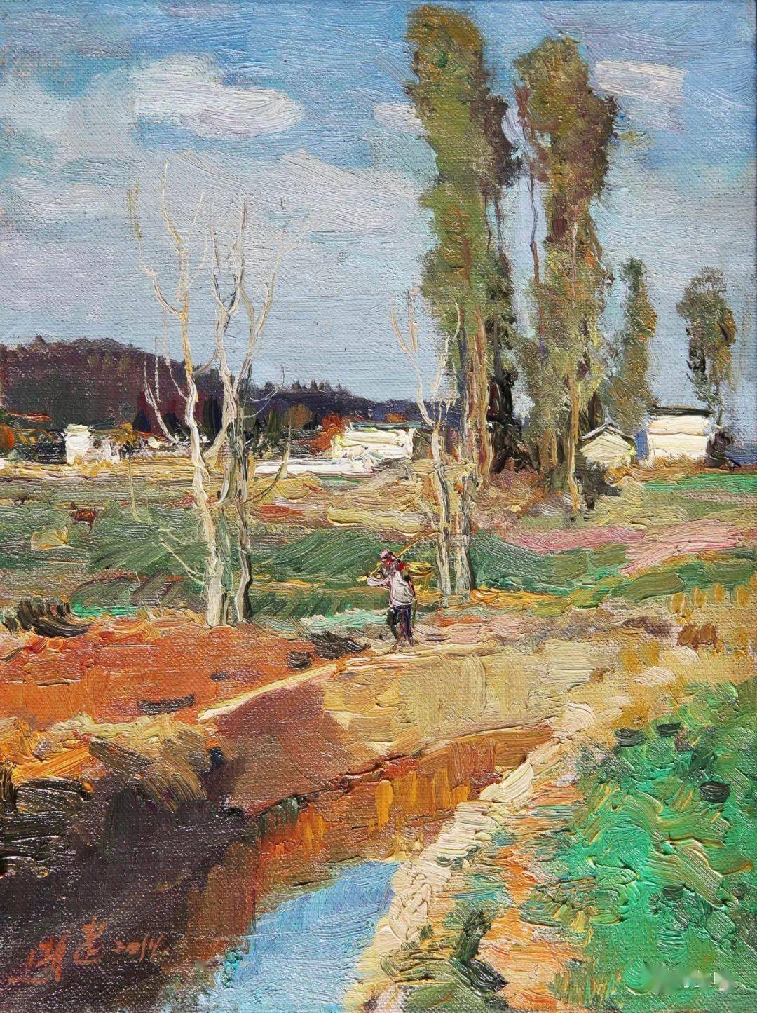 【写生啦】小幅油画写生:曲湘建作品_cm_画面_东西