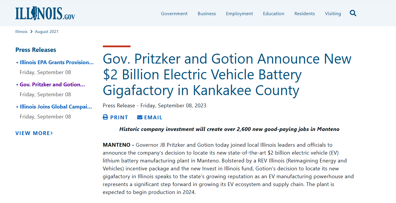 耗资147亿元人民币，国轩高科在美伊利诺伊州建电动汽车电池超级工厂 