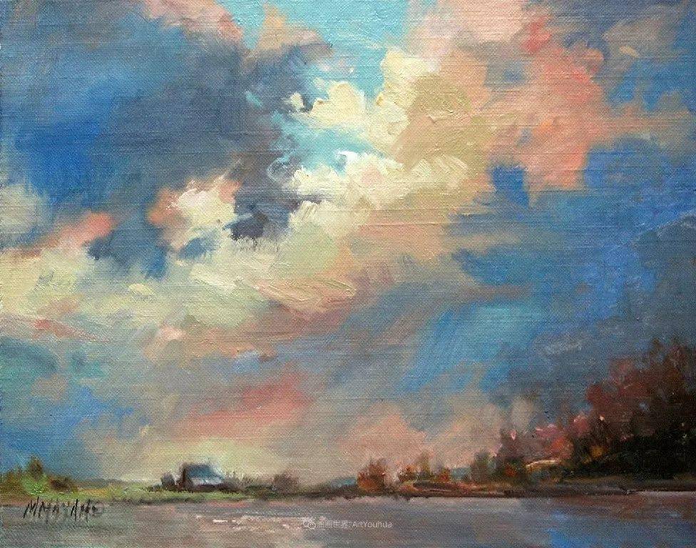 简约多彩的天空,玛丽·麦克萨姆风景画选_西北_美国_水彩画