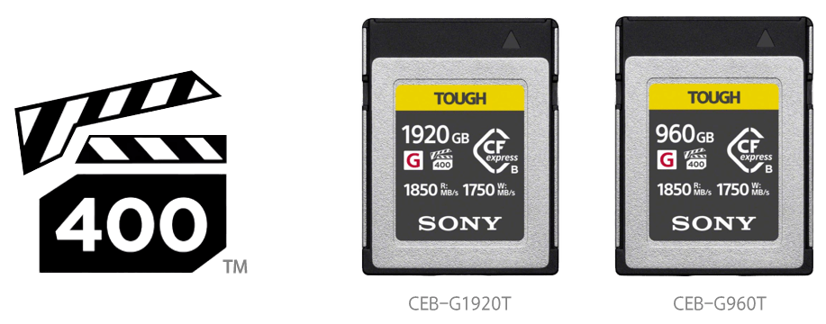 cfexpress type b 存储卡ceb-g1920t和ceb-g960t支持vgp400标准为了