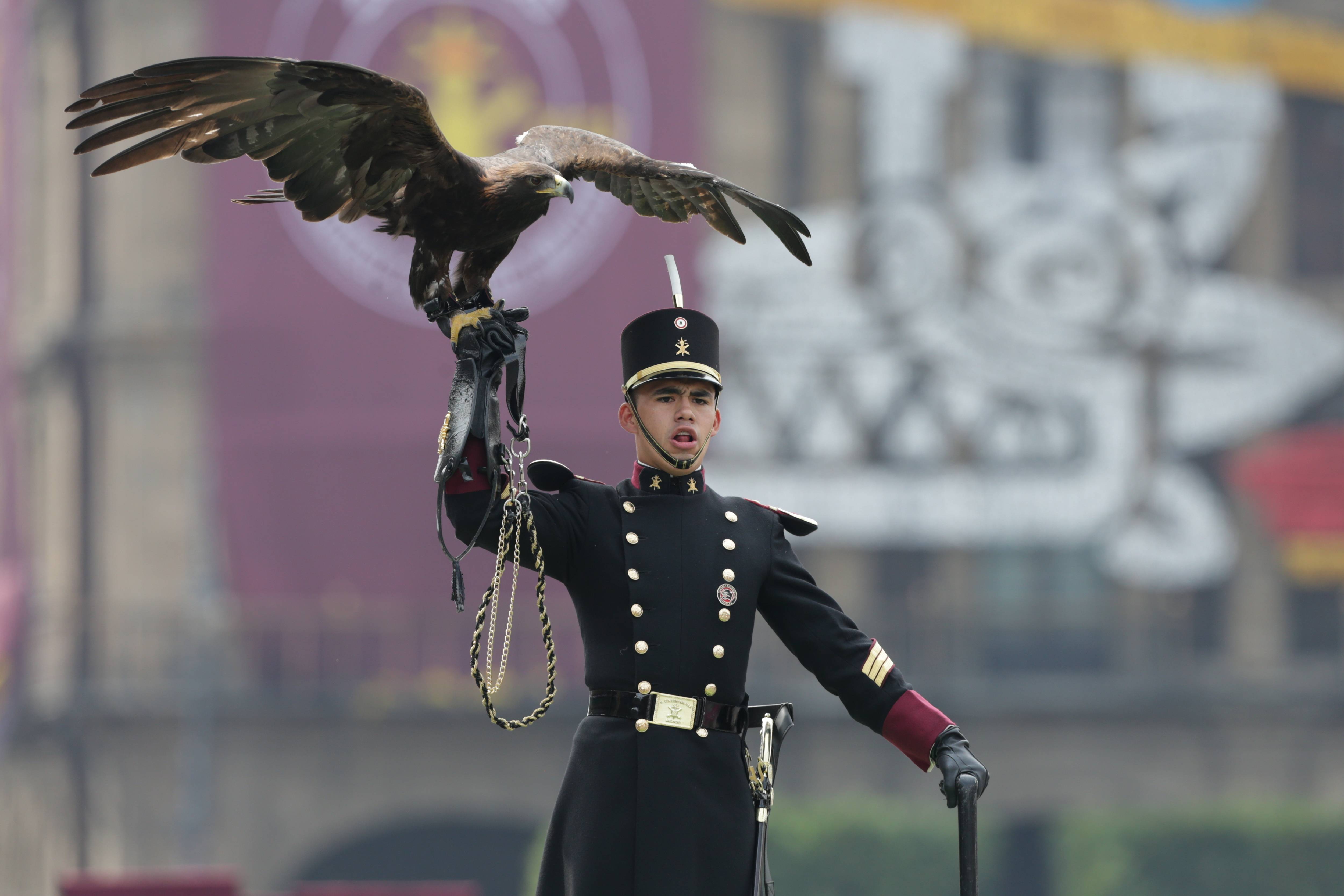 (国际)墨西哥举行阅兵庆祝独立213周年_新华社_首都_士兵
