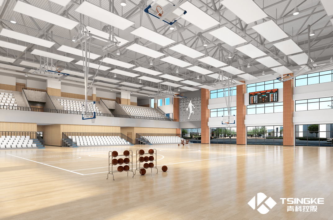 胶南一中扩建工程体育馆主体封顶_施工_黄岛_项目