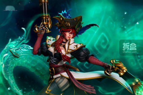 开天工作室 英雄联盟 厄运小姐女船长皮肤1/4全身雕像_预售_官方_产品