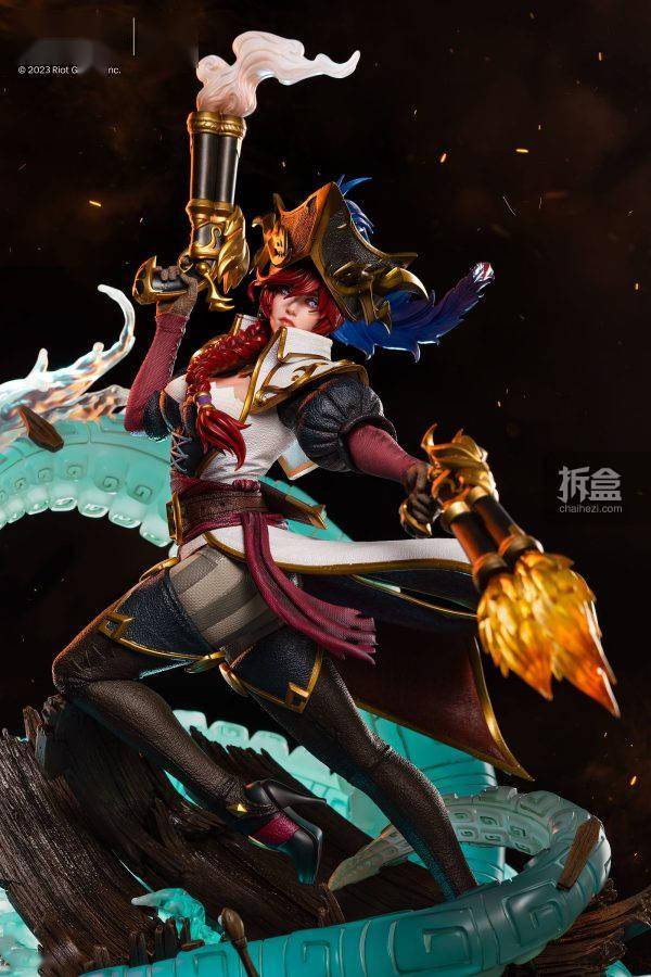 开天工作室 英雄联盟 厄运小姐女船长皮肤1/4全身雕像_预售_官方_产品