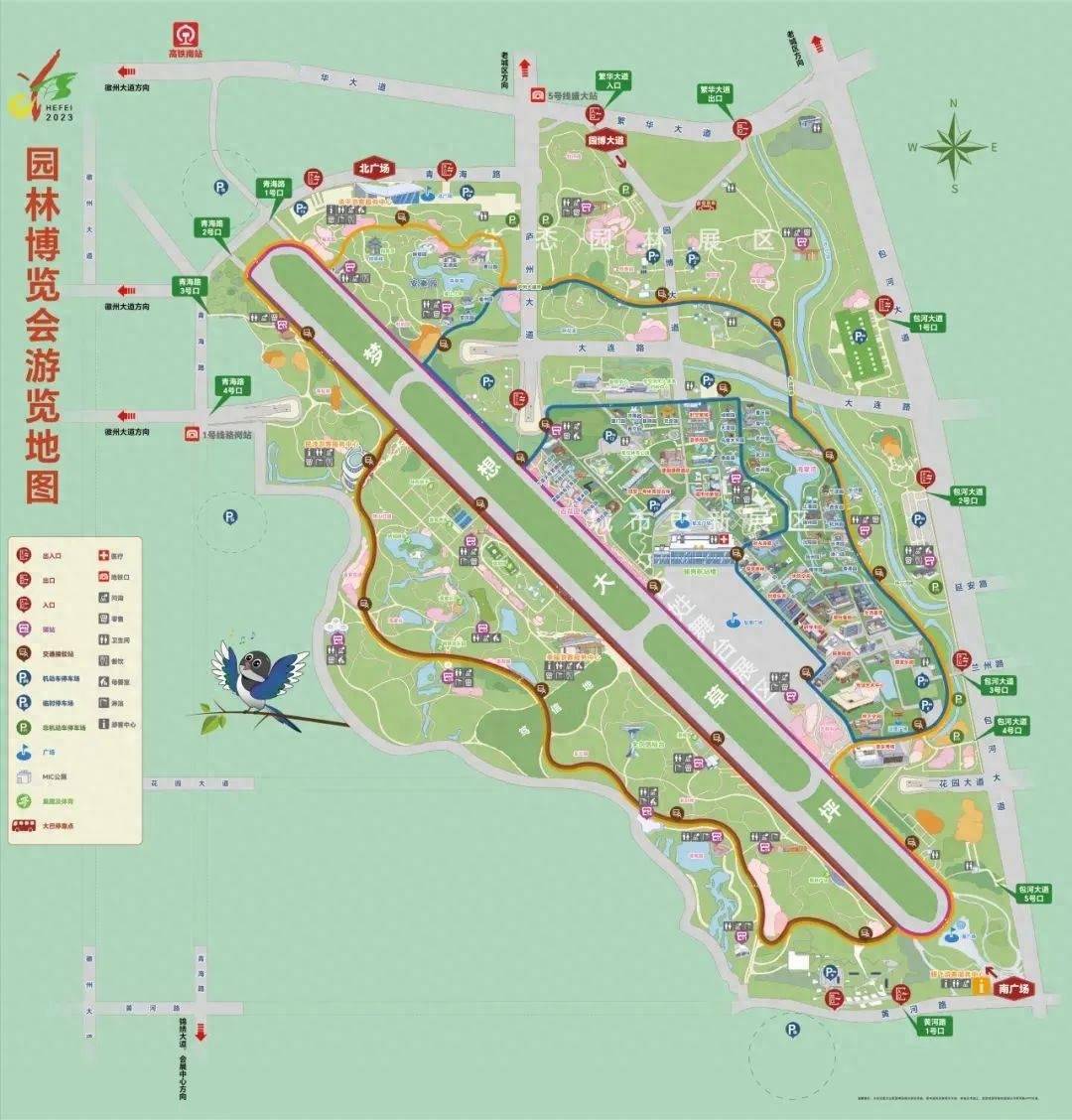 双鹤湖中央公园地图图片