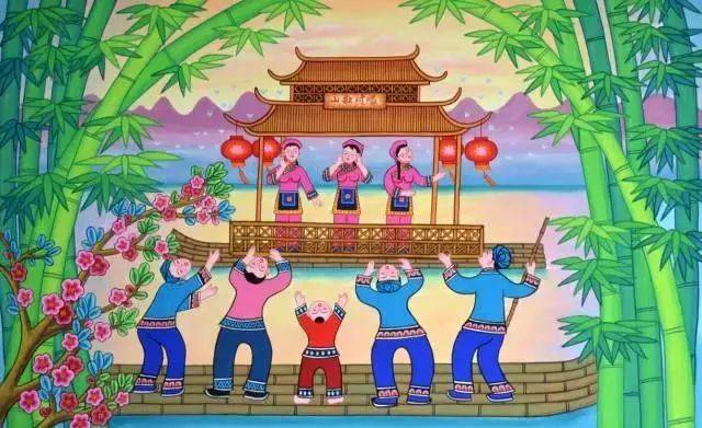 龙门农民画是广东省的民间绘画艺术,被誉为"岭南艺术奇葩".