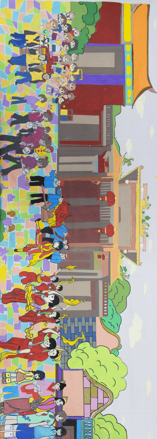 学员:洪禹恩 陈非比 孙诗涵 陈佳榆▲《车鼓弄》旋转屏幕▲《拍胸舞》