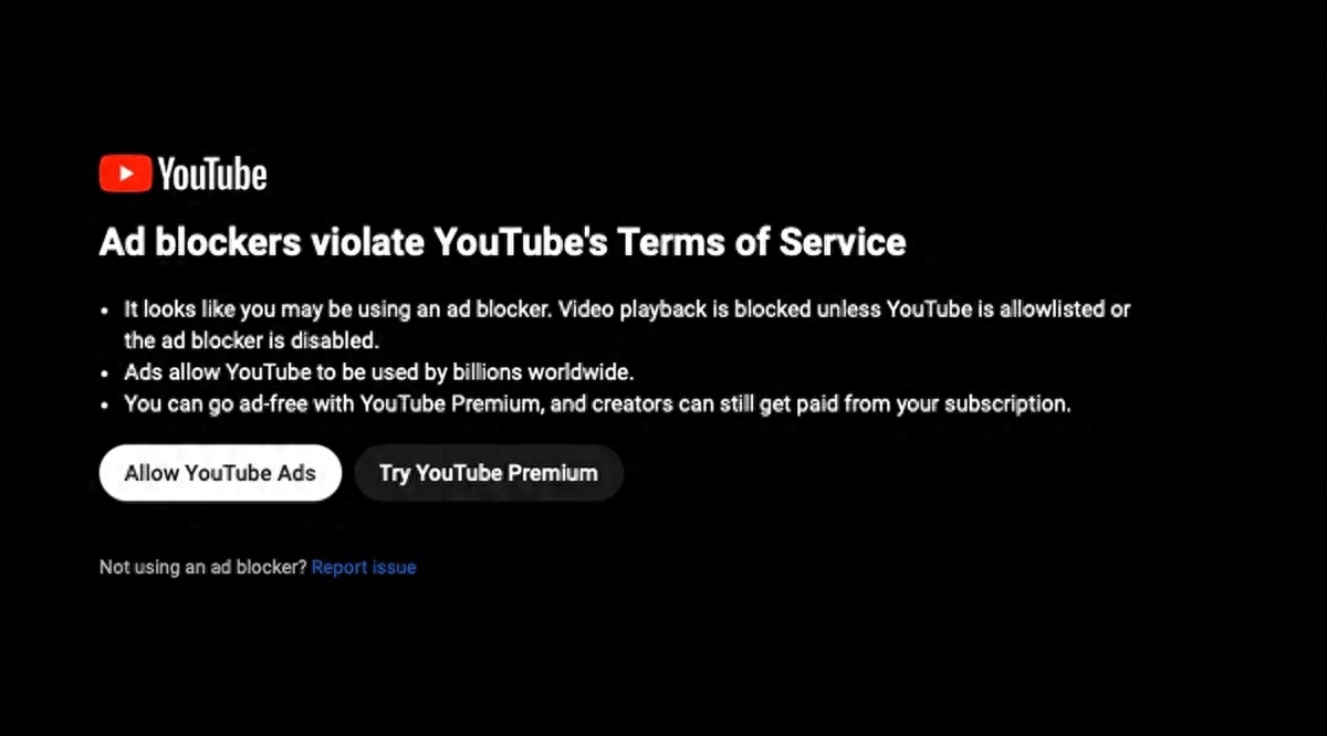 Youtube正式对广告屏蔽插件宣战 ，“鼓励”用户花钱买无广告版收入全球软件
