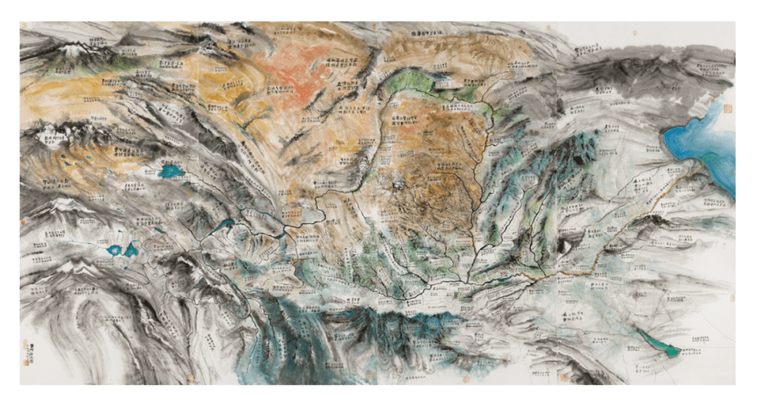 青山行不尽——唐诗之路艺术展:长风几万里_cm_诗意_纸本