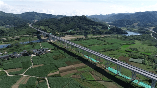 广西桂柳高速改扩建项目桥梁下部结构施工全部完成_高速公路_大桥