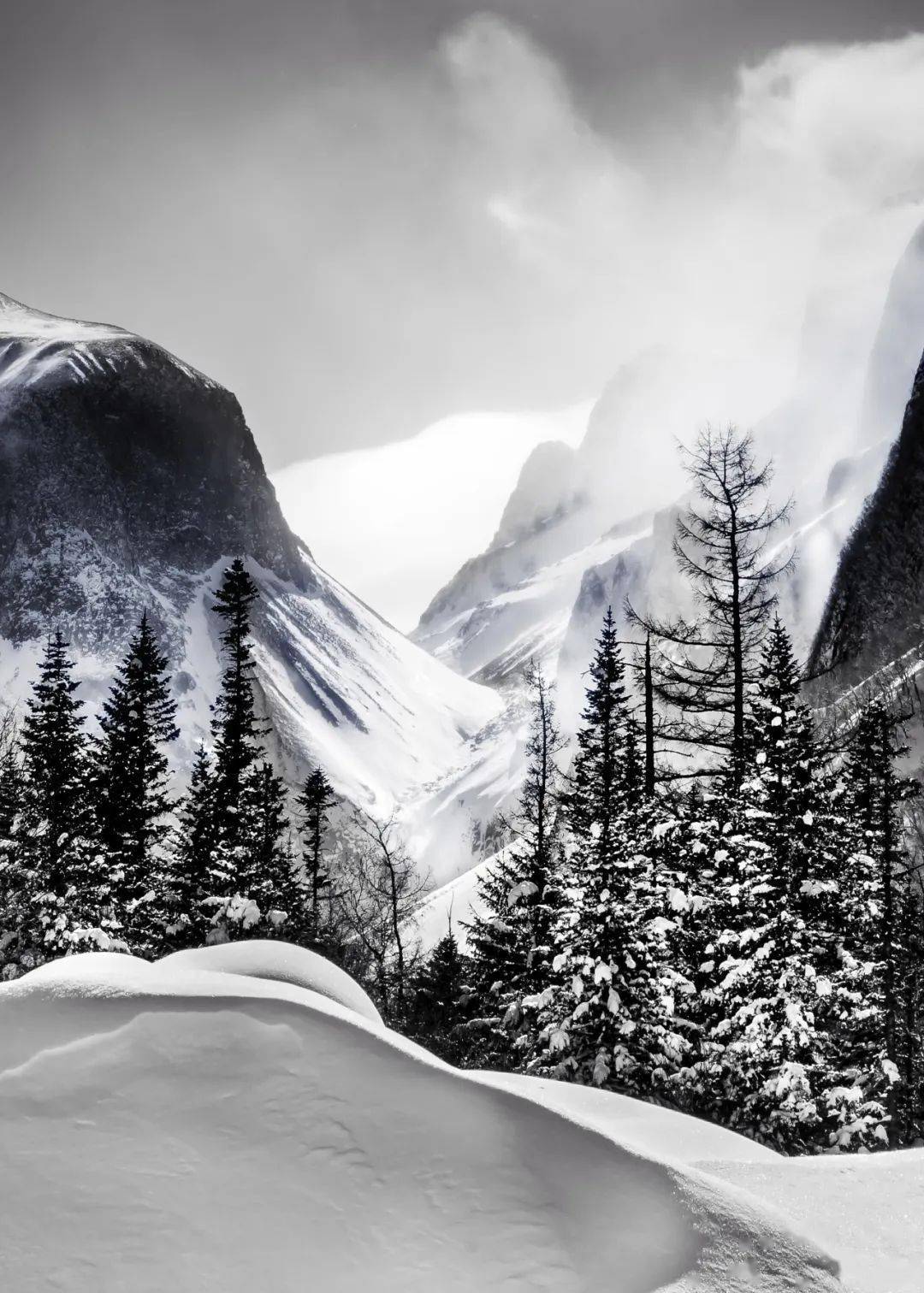 长白山雪景手机壁纸图片