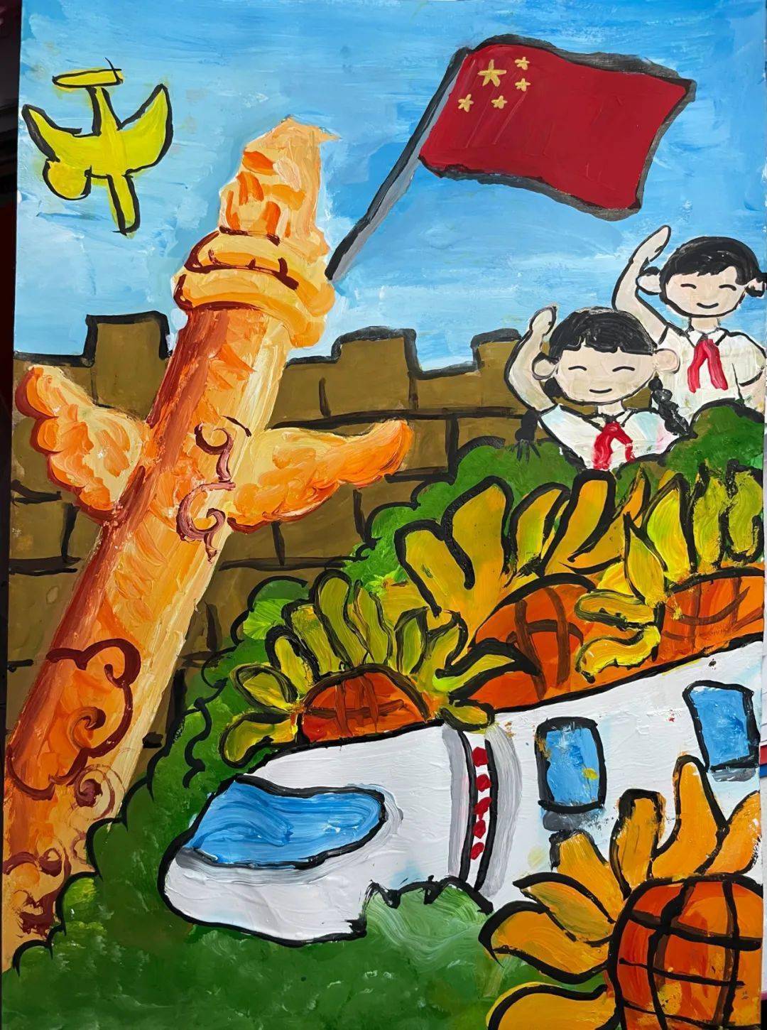 【云画廊 ▏每日一画】101班61崔乐曦《梦想的翅膀》(1182)