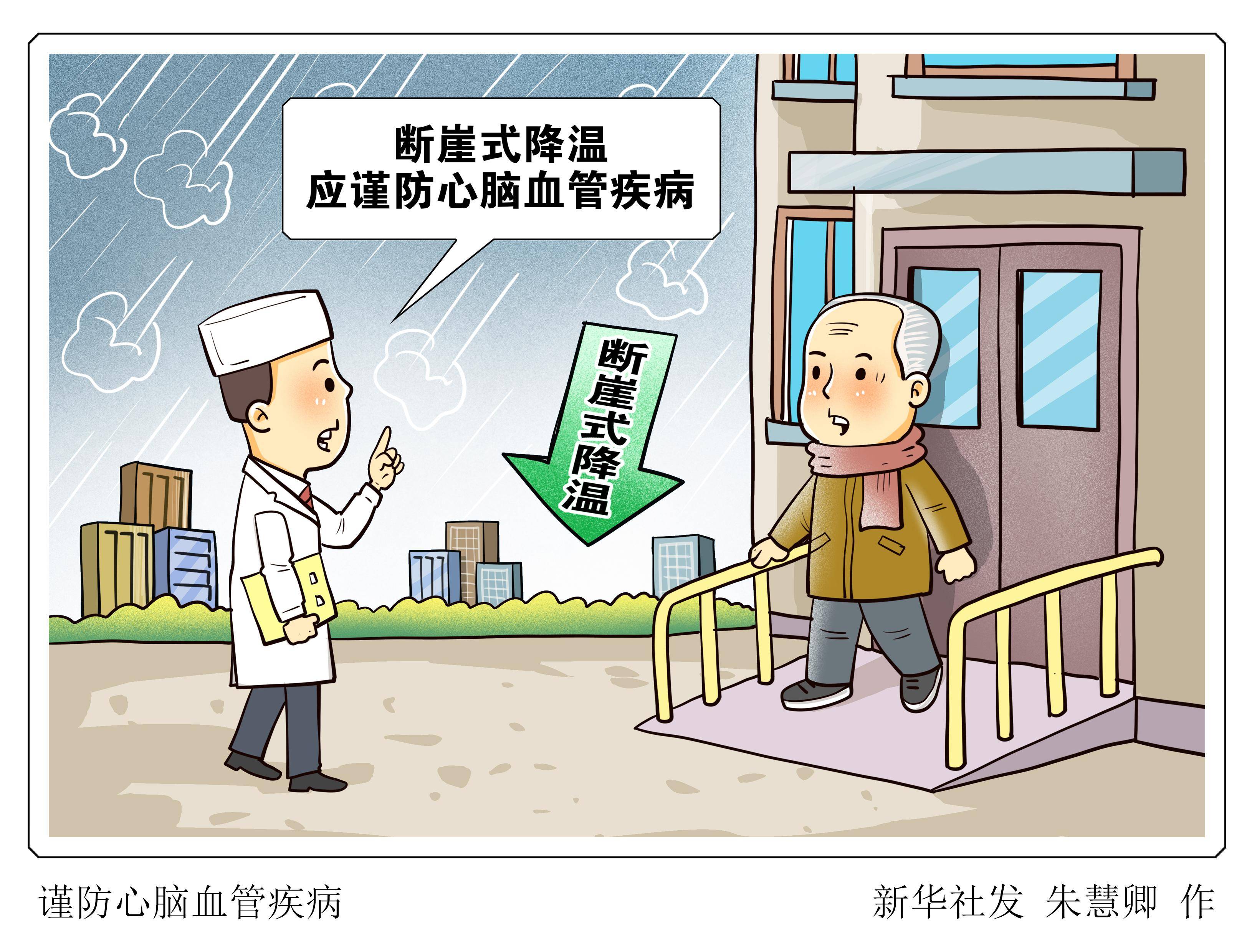 (图表·漫画)〔服务〕谨防心脑血管疾病_新华社_北京_温度