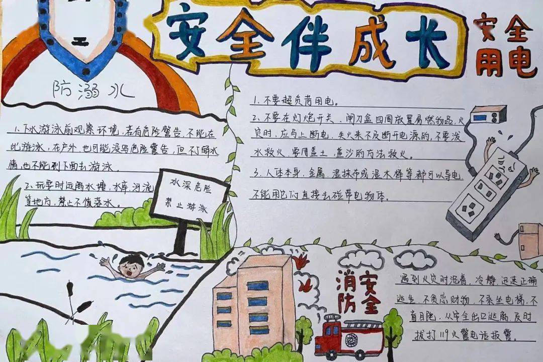 "筑牢安全防线"手抄报评选活动_金堂_评比_航校