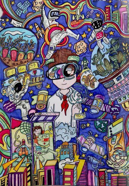 心怀科学梦想 树立创新志向——经开一校小学部科学幻想画美术学科