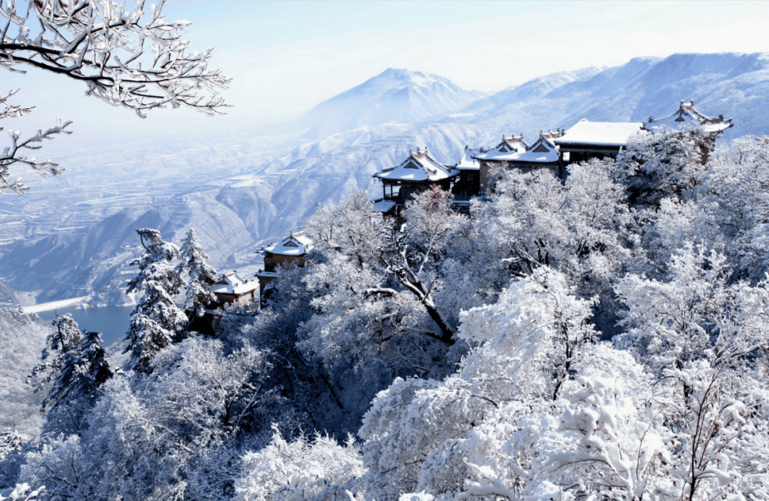 崆峒山雪景图片图片