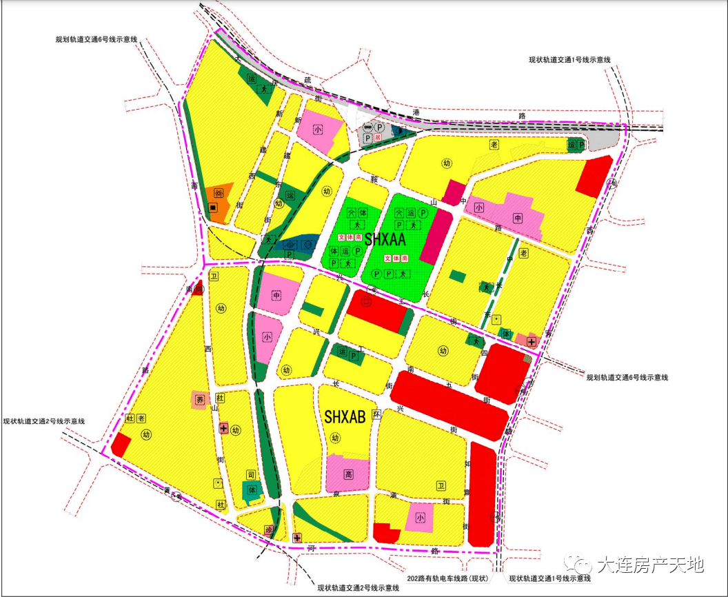 大连市沙河口区西安路控制单元a,b街区建设地块详细规划公布