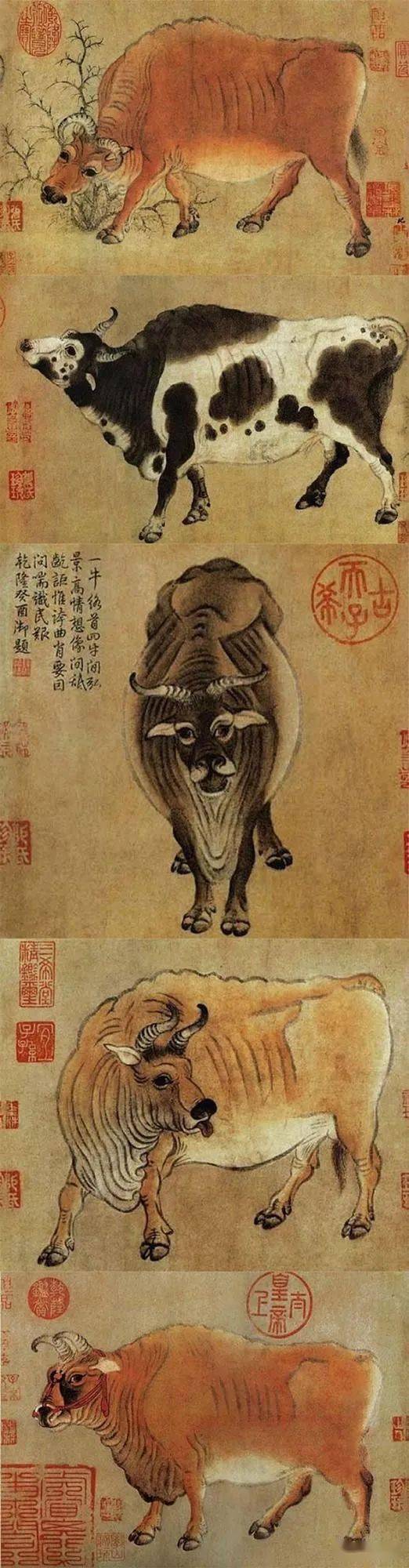 唐代画家韩滉和《五牛图》_赵孟頫_陶弘景_绘画