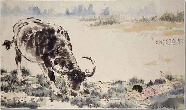 悲鴻 牛 艺术欣赏361 | 徐悲鸿画牛，酣畅淋漓，充满生命的热情