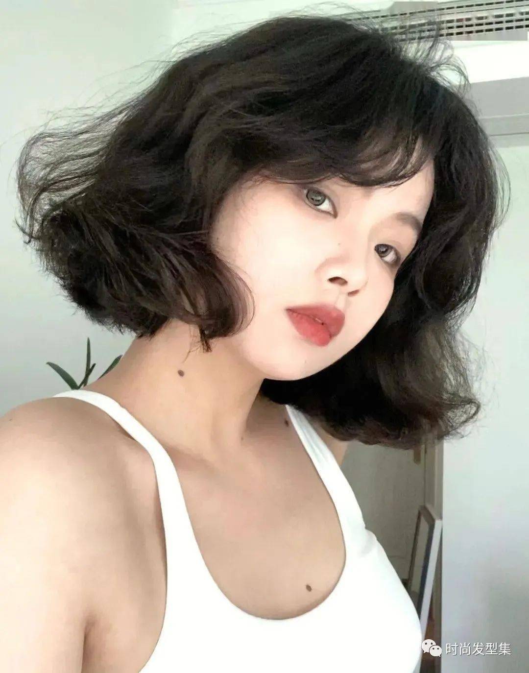 圆脸短发也纯欲秋天第一剪