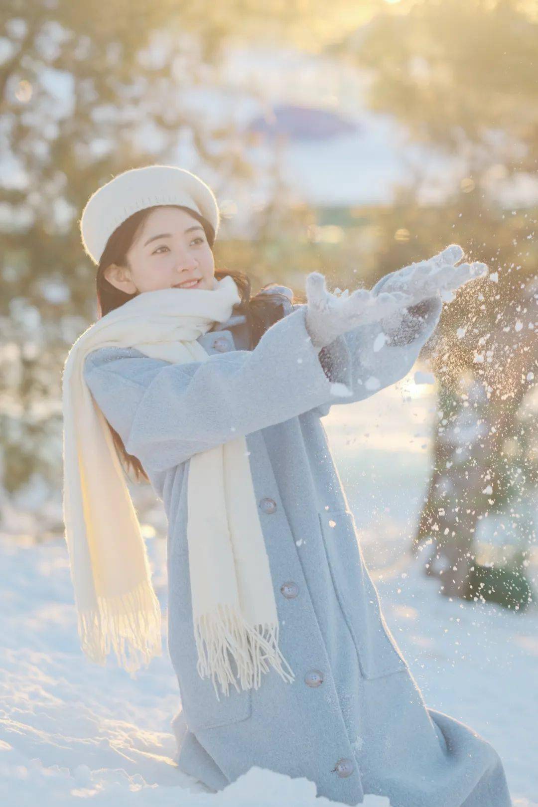 明星们的冬日雪景照,好好看呀!