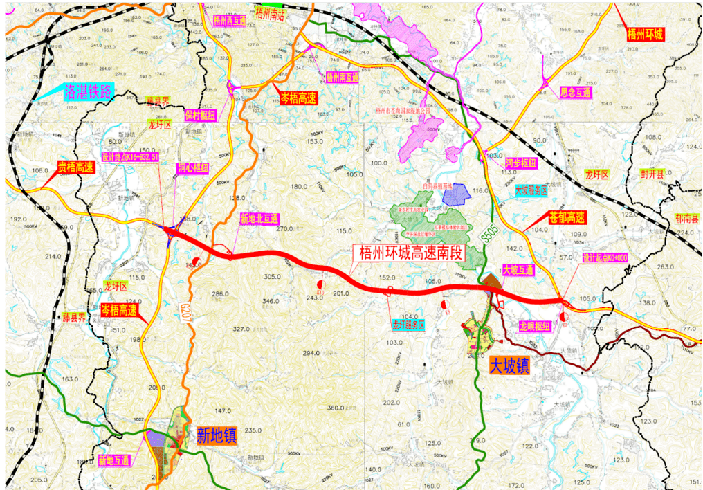 蒙山县环城公路图图片