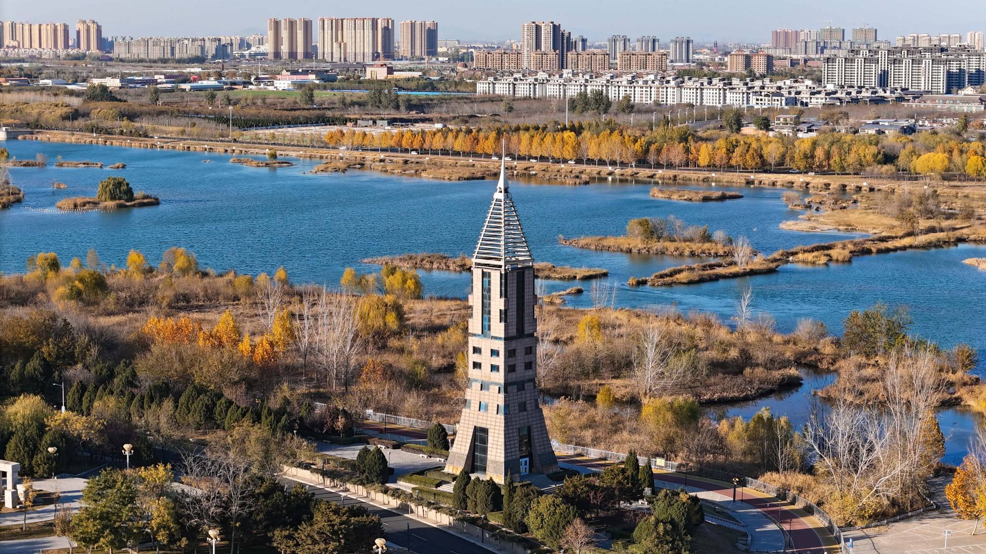 石家庄太平河公园图片