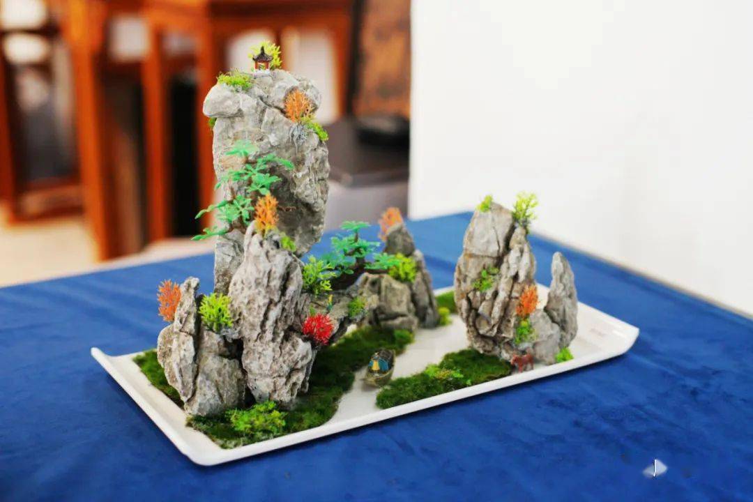 英石假山盆景技艺创新作品专展_山水_公司_文化