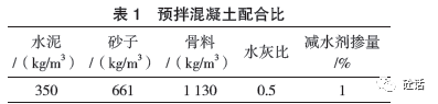 本文試驗所用混凝土為c25混凝土,其抗壓強度等級為25mpa,預拌混凝土的