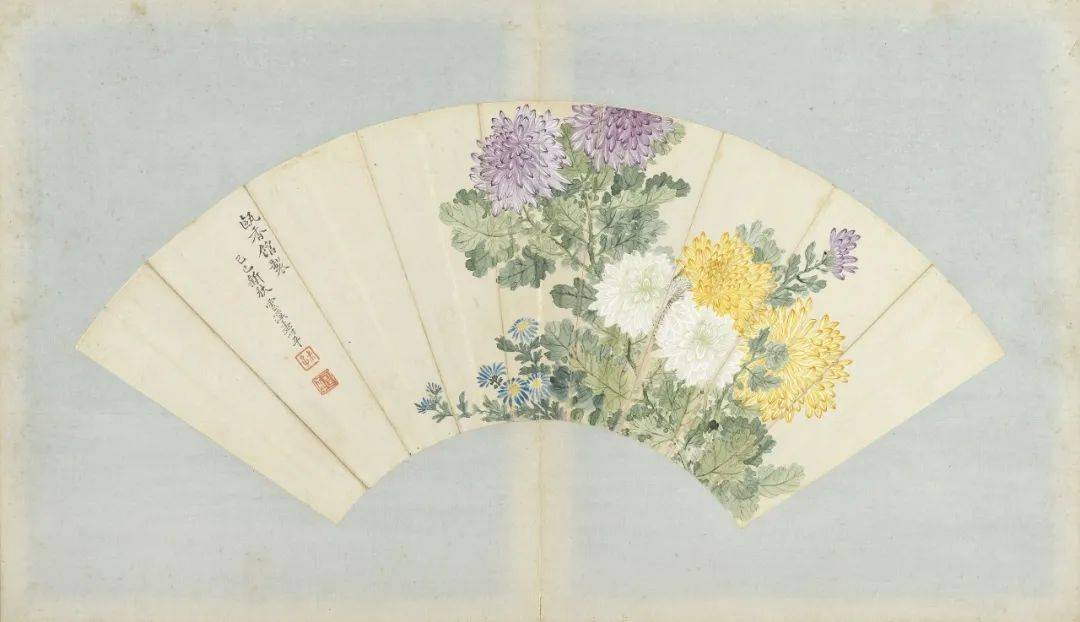 明★ 惲 寿平 花卉扇面 原寸★ 故宮博物院 二玄社 中国 扇面画 古玩 明☆ 惲 寿平 花卉扇面 原寸☆ 故宮博物院 二玄社 中国 扇面画 古玩
