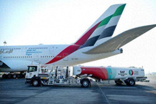 阿联酋航空启用100%可持续航空燃料完成a380演示飞行