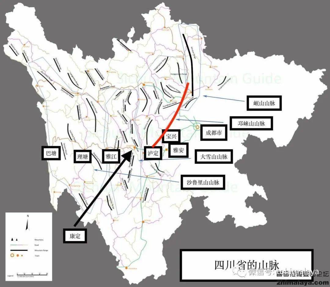 事实上,邛崃山脉也是四川盆地和西藏高原的地理分界.