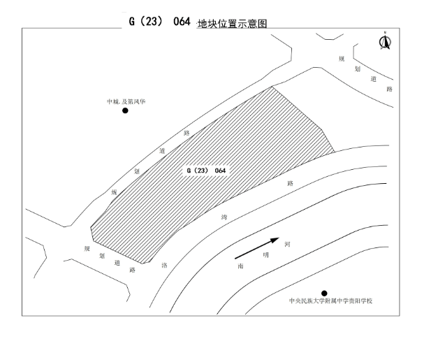 g(23)064地塊位於貴陽烏當區東風鎮洛灣村.總用地面積 61540.